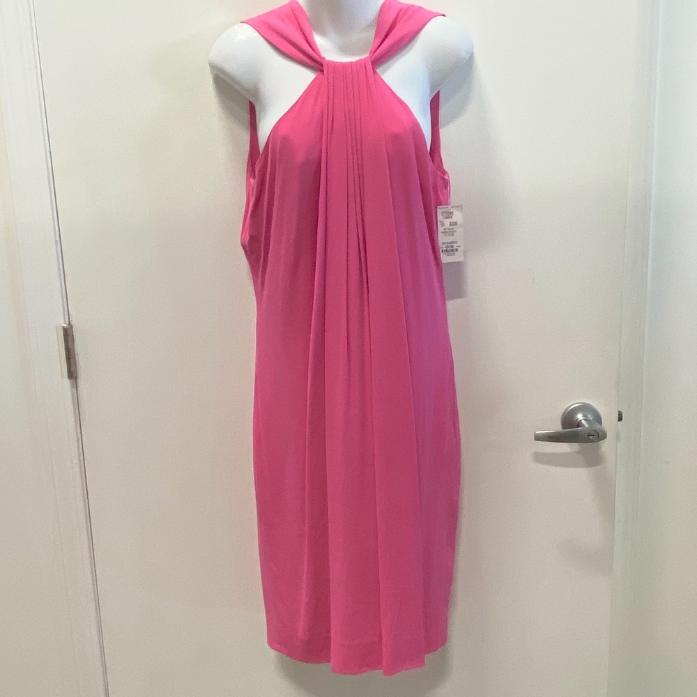 Etcetera Fuchsia Halter Midi Dress